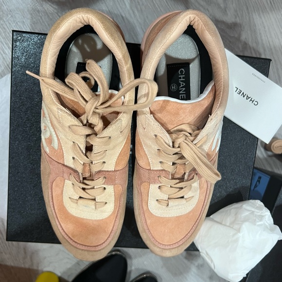 Used AUTHENTIC Chanel pink sneakers in size 40 - Picture 7 of 11